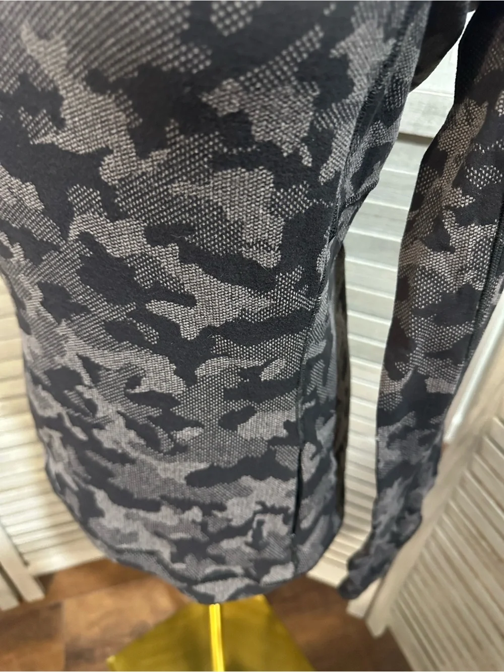 lululemon athletica Black & Gray Camo Long Sleeve Top